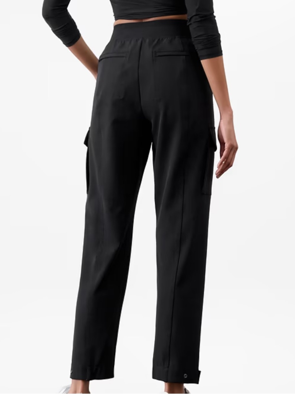 EUC Athleta Endless High Rise Cargo Pants Black Size 6 Retail $129.00 - Picture 3 of 11
